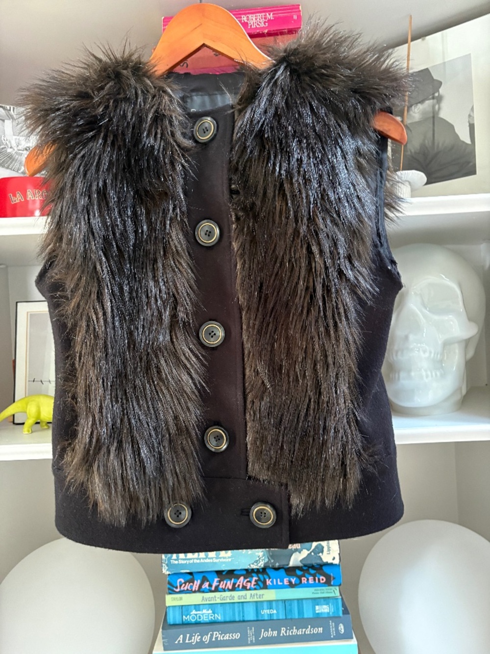 Rachel Zoe Wool and faux fur vest size 2
